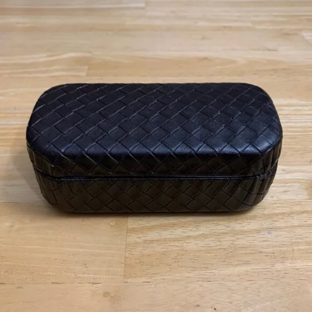 Authentic Bottega Veneta Brown Leather Sunglasses Case Only w/ Cloth